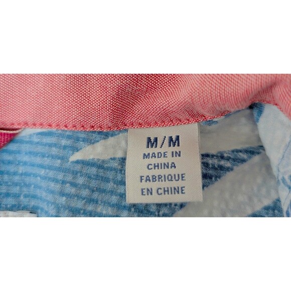 Tommy Bahama Mens Sz M Shirt Nova Wave Floral Blue Button Up Short Sleeve - Picture 5 of 5